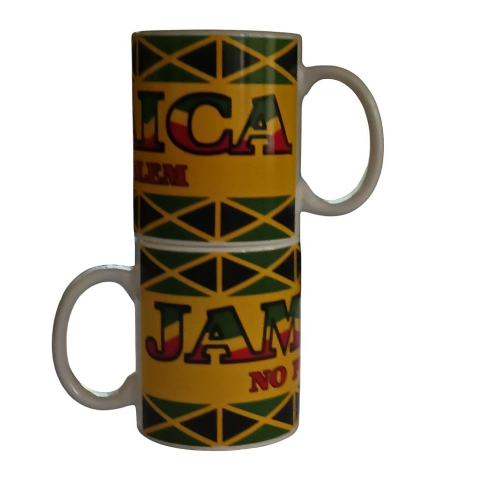 Jamaca Yellow and Green Geometric Mugs Decor or Daily Use